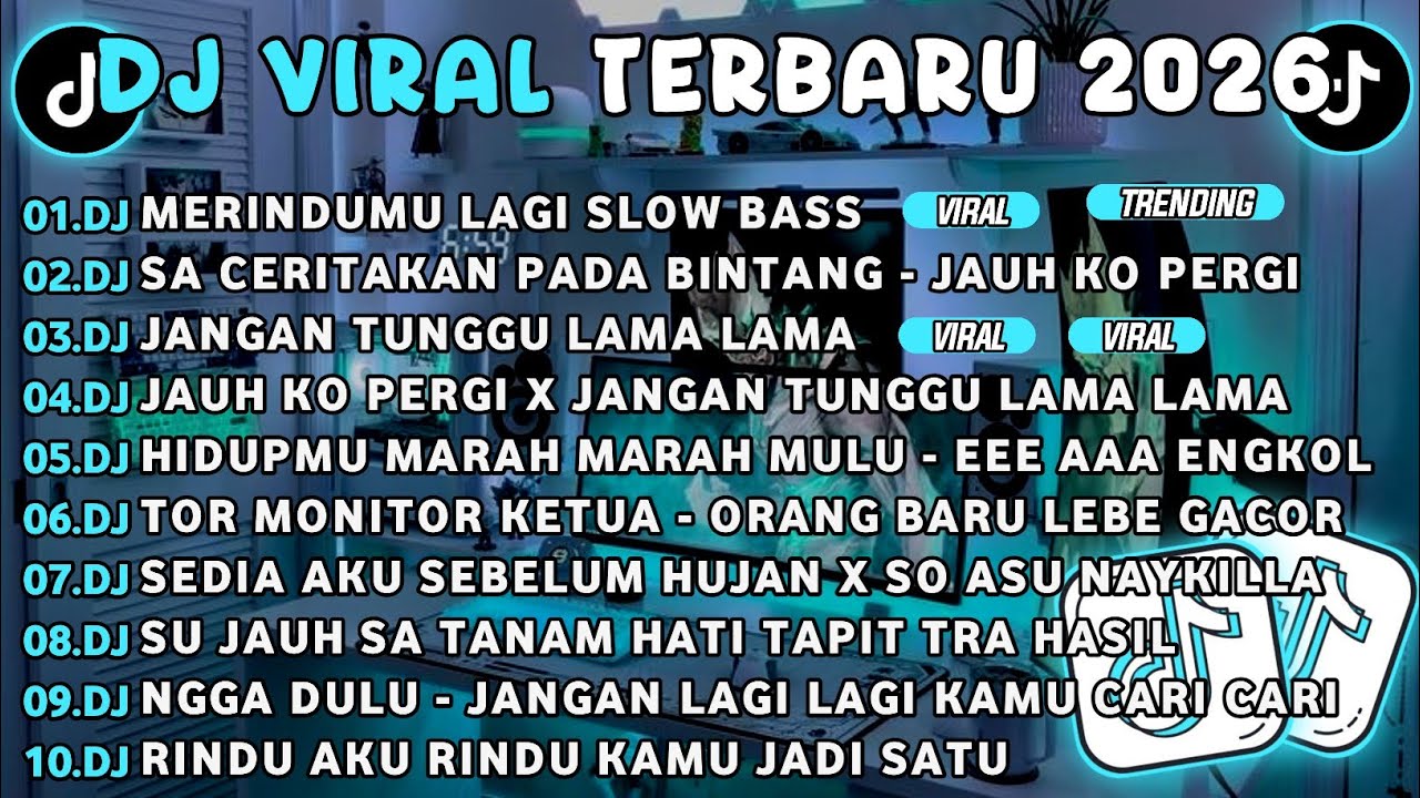 DJ TIKTOK TERBARU 2026🎵DJ MERINDUMU LAGI SLOW BASS 🎵DJ SA CERITAKAN PADA BINTANG