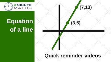 Straight line graphs - equation passing through (3,5) and (7,13)