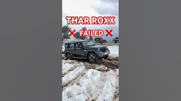 Thar Roxx struggling in snow ❄️ #thar #thar4x4 #tharroxx #tharloverthar #offroad #car #fail #4wd