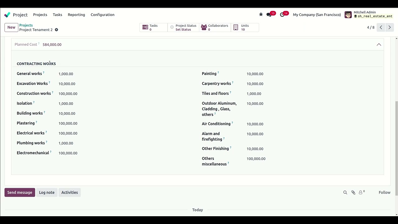 Property Management System - Sub Contract Management Odoo V17