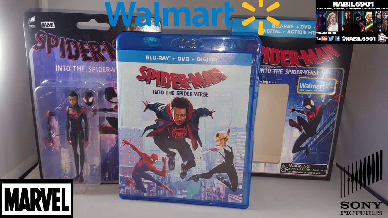 スパイダーマン BluRay フィギュア Spider-Man: Into the Spider-Verse (Wal-Mart Excl) Blu-Ray Retro