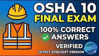 OSHA 10 Final Exam  100% Correct Answers  Verified  Latest 2026/2027 Version