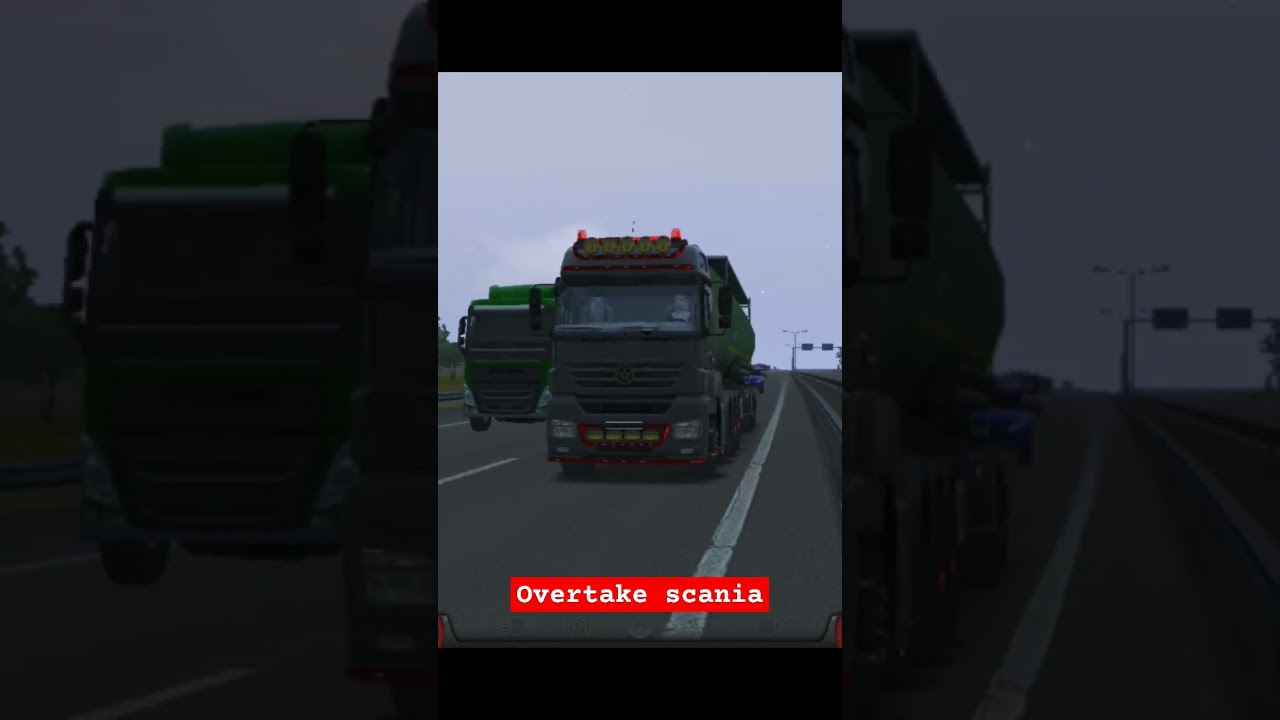 Mercedes overtake scania