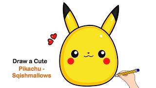 Draw Step by Step a Cute Pikachu Squishmallows from Pokémon Easily screenshot 4