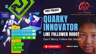 Quarky Line Following Robot with PictoBlox | Step-by-Step Build, Code & Demo for Beginners