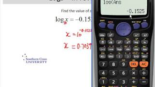Logarithms   working in reverse