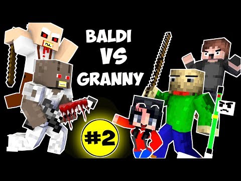 Monster School : BALDI'S BASICS VS GRANNY CHALLENGE PART 2 - Minecraft Animation Kids Mobs