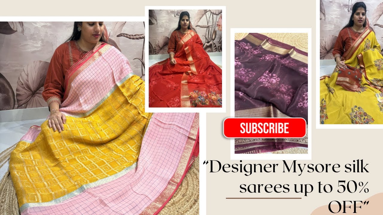 Most awaited Mysore silk sarees Restocked|| Up to 50% OFF || Designer style sarees || Book soon✅✨