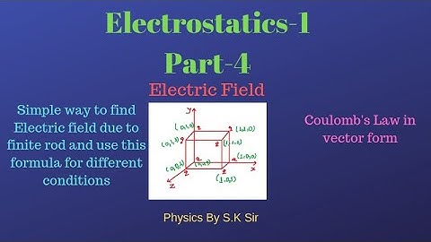 Electrostatics 1 II part-4 II IIT JEE and NEET II Physics by S.K Sir(IIT GUWAHATI)