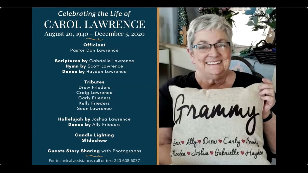 Carol Lawrence Celebration of Life, 1940-2020