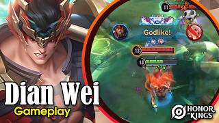 HONOR OF KINGS DIAN WEI GAMEPLAY - JUNGLE LANE [BUILD &amp; ARCANA]