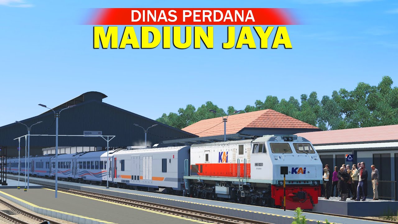 Dinas Perdana MADIUN JAYA Dari Madiun - Pasar Senen | Trainz Simulator Indonesia