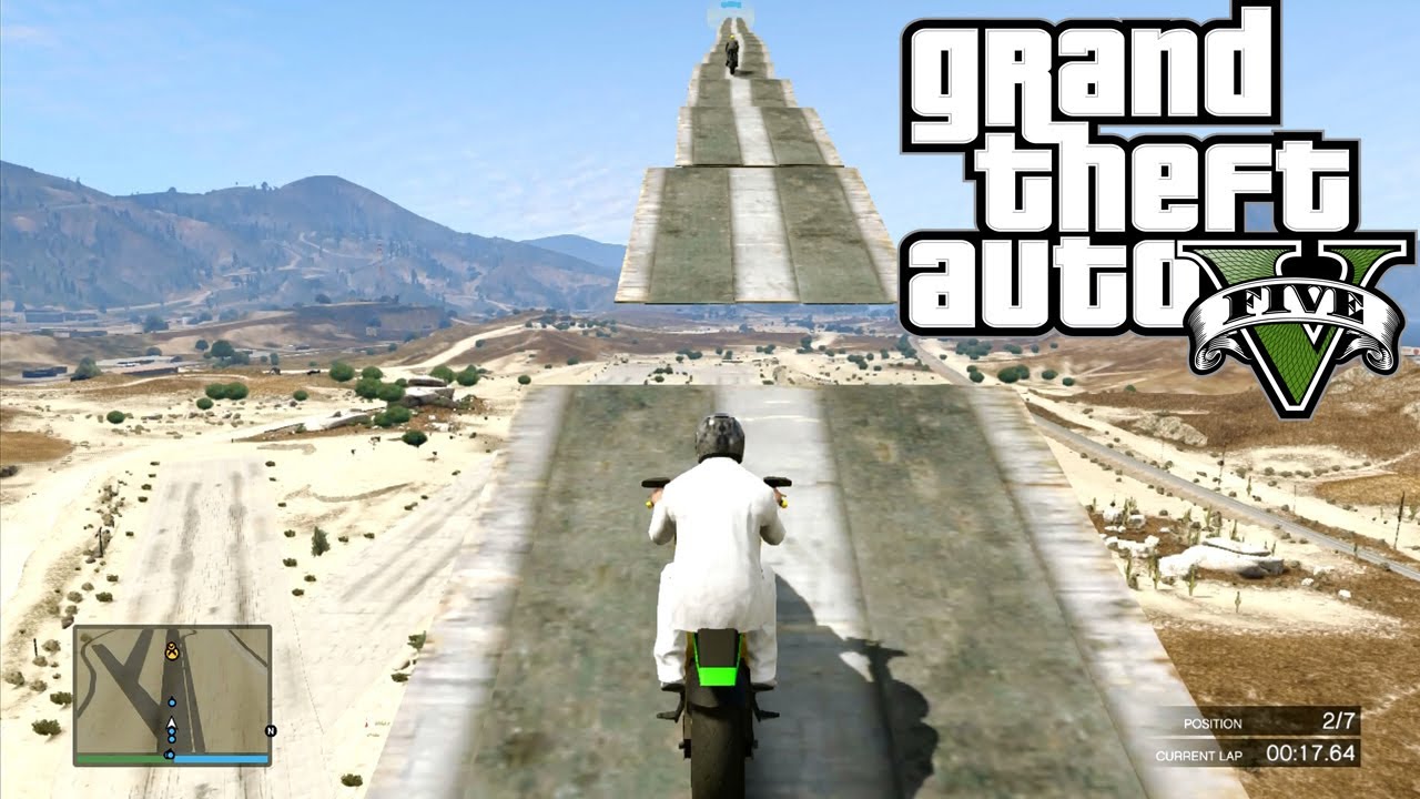 GTA 5 ONLINE BIGGEST Ramp - Trials 3 ( Fun Custom Race ) GTA V ...