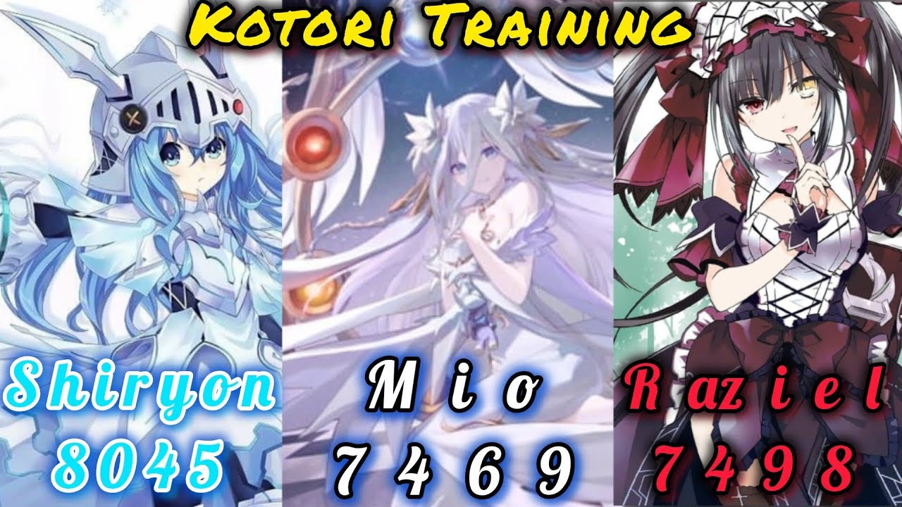 Shiryon 8045 BP, Mio 7469 BP and Raziel 7498 BP Vs Kotori Training | Date A Live Spirit Pledge CN