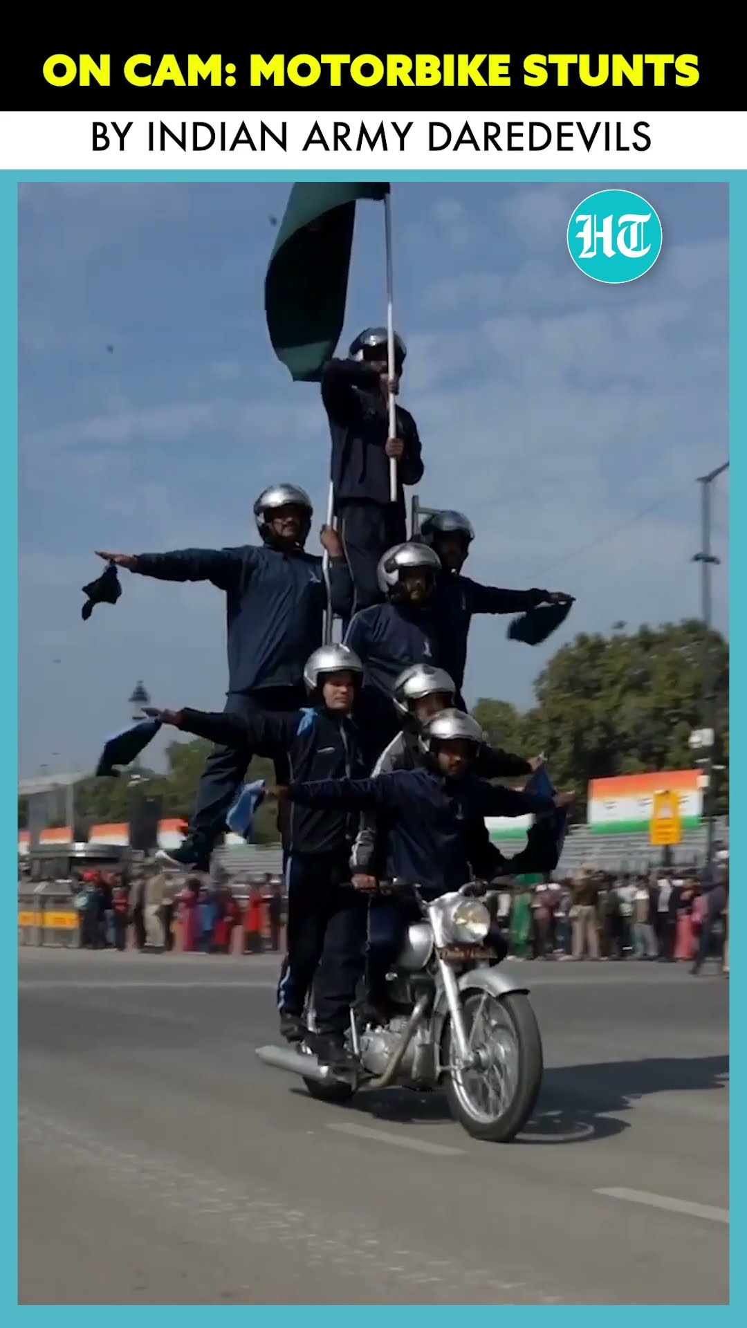 Indian Army Daredevils Perform Motorbike Stunts At Republic Day Parade Rehearsals
