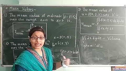 Triple integration (L-6) - Mean value