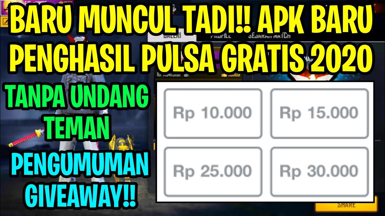 Baru Muncul Tadi Apk Penghasil Pulsa Tercepat 2020 Youtube