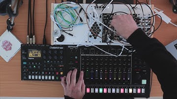 Techno |  Elektron Digitone and Roland TR 8S meet my mini modular synth