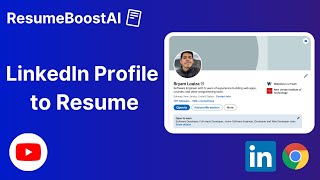 ResumeBoostAI Chrome Extension - Turn your LinkedIn profile into a professional resume in minutes