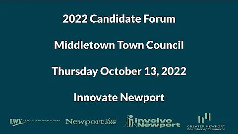 Candidate Forum 2022 - Town of Middletown Council ...