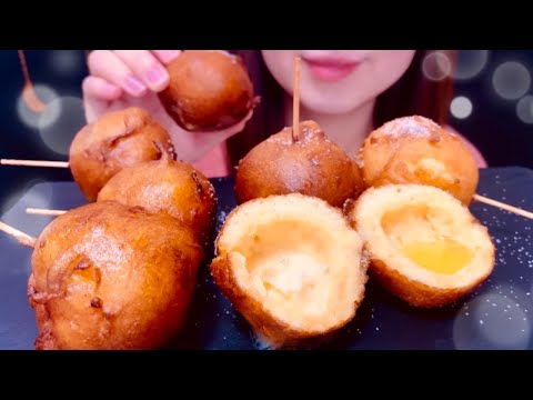 【咀嚼音】常人は揚げバター何個食べられる？【ASMR/Eating sounds】