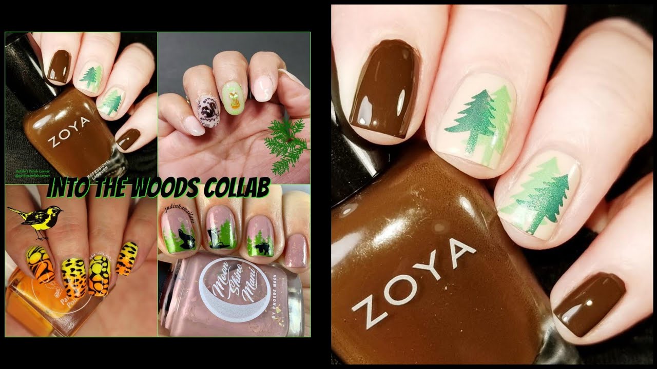 Into the Woods Nail Art Stamping Collab YouTube