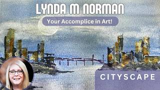 Paint an Imaginative Watercolor Cityscape Using a Simple Plastic Tab