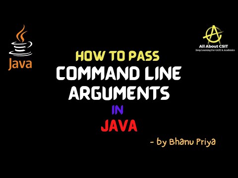 How to pass Command line argument in Java| lec 61| Java Tutorial| BhanuPriya