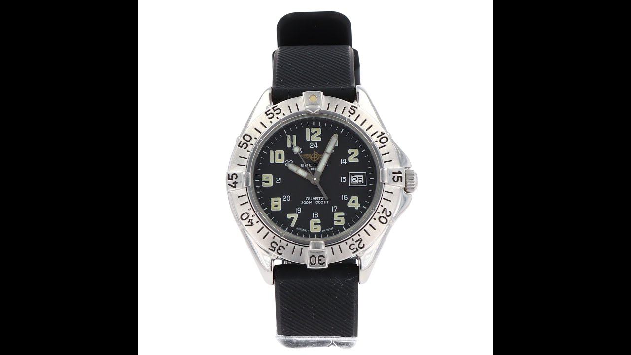 Breitling Colt Pre Owned Watch Ref A57035 - YouTube
