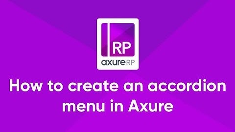 How to create an accordion menu in Axure
