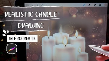 How to draw realistic candles in Procreate | Step by step tutorial #candledrawing #procreatetutorial
