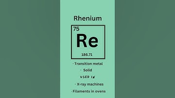Rhenium - Elements series part seventy- five🧪 #science #stem #learning