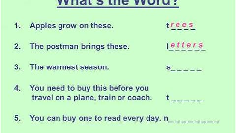 A2 KEY R&W Part 6 Word completion @EFLwithErika