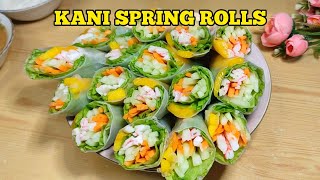 KANI SALAD SPRING ROLL with Peanut and Mayo Sauce | Healthy and Delicious Kani Salad Roll Recipe