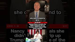 Nancy Pelosi diz que nao tinha intencao de rasgar o discurso de Trump nancypelos