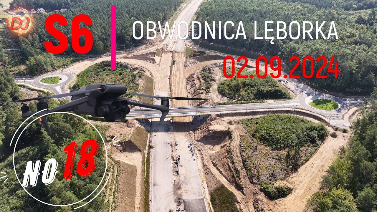 S6 Obwodnica Lęborka 02.09.2024 Film nr 18 / 4K / dji mavic 3 pro /