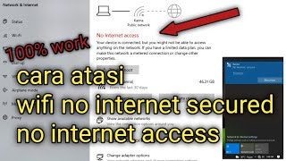 cara atasi wifi no internet secured , no internet access