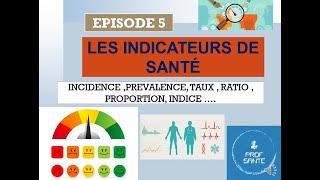 épisode 5 : Les indicateurs de santé : INCIDENCE ,PREVALENCE, TAUX , RATIO , PROPORTION, INDICE ….