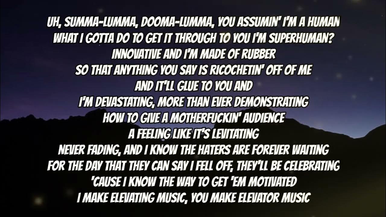Eminem - Rap God ( Fast Part Lyrics ) Summa lamma dooma lumma - YouTube