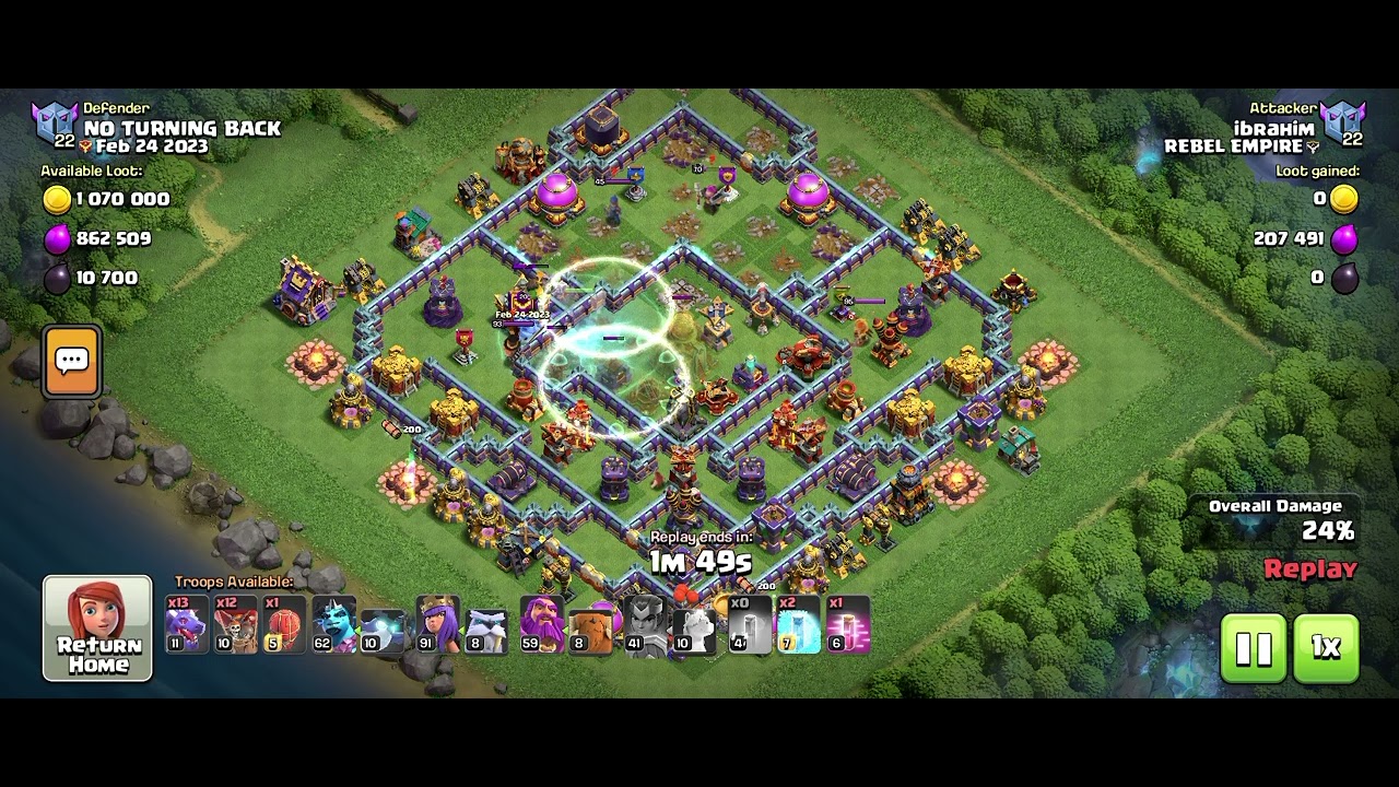 Coc..th 16 Vs th 16...ranked battle attack 