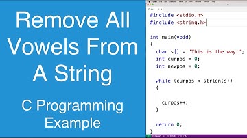 Remove All Vowels From A String | C Programming Example