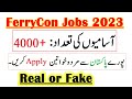 Ferrycon jobs 2023 real or fake  today jobs in pakistan  infoustaad