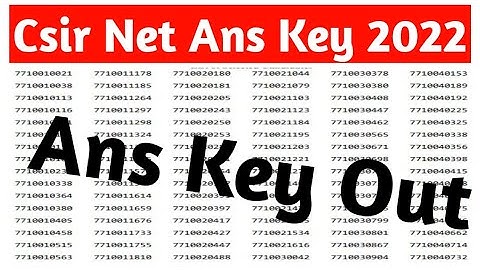 csir ugc net answer key 2022 🔴 | csir ugc net results 2022 |csir ugc net latest update | #csirugcnet