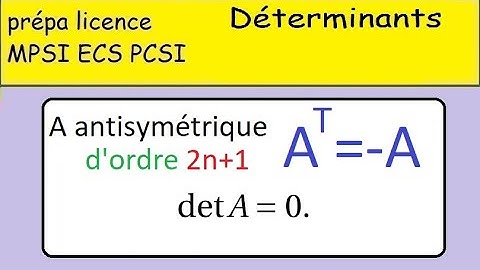 le déterminant- Exercice de Khôlle- A antisym d