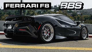 FIRST EVER FERRARI F8 TRIBUTO ON 20" FORGED 3PC LM-RS WHEELS LOWERED ON NOVITEC SUSPENSION!!!