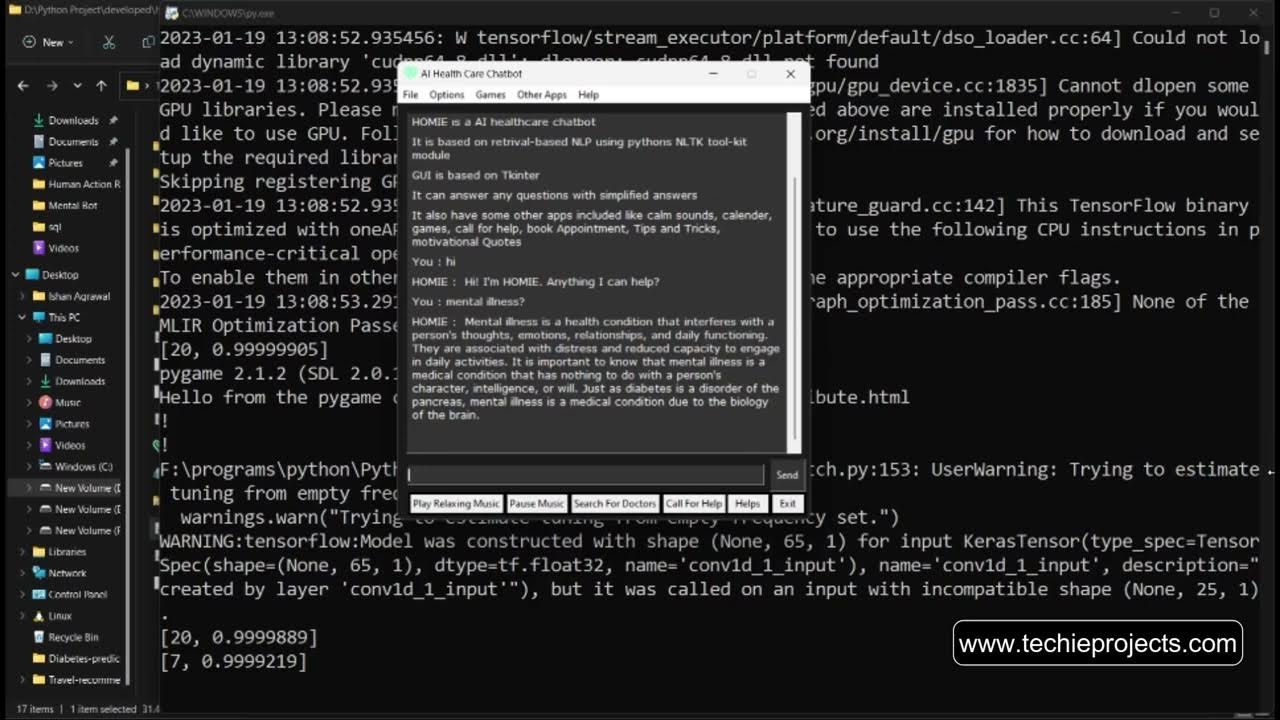 Mental Health AI Chatbot using Python | Create Chatbot using Python ...