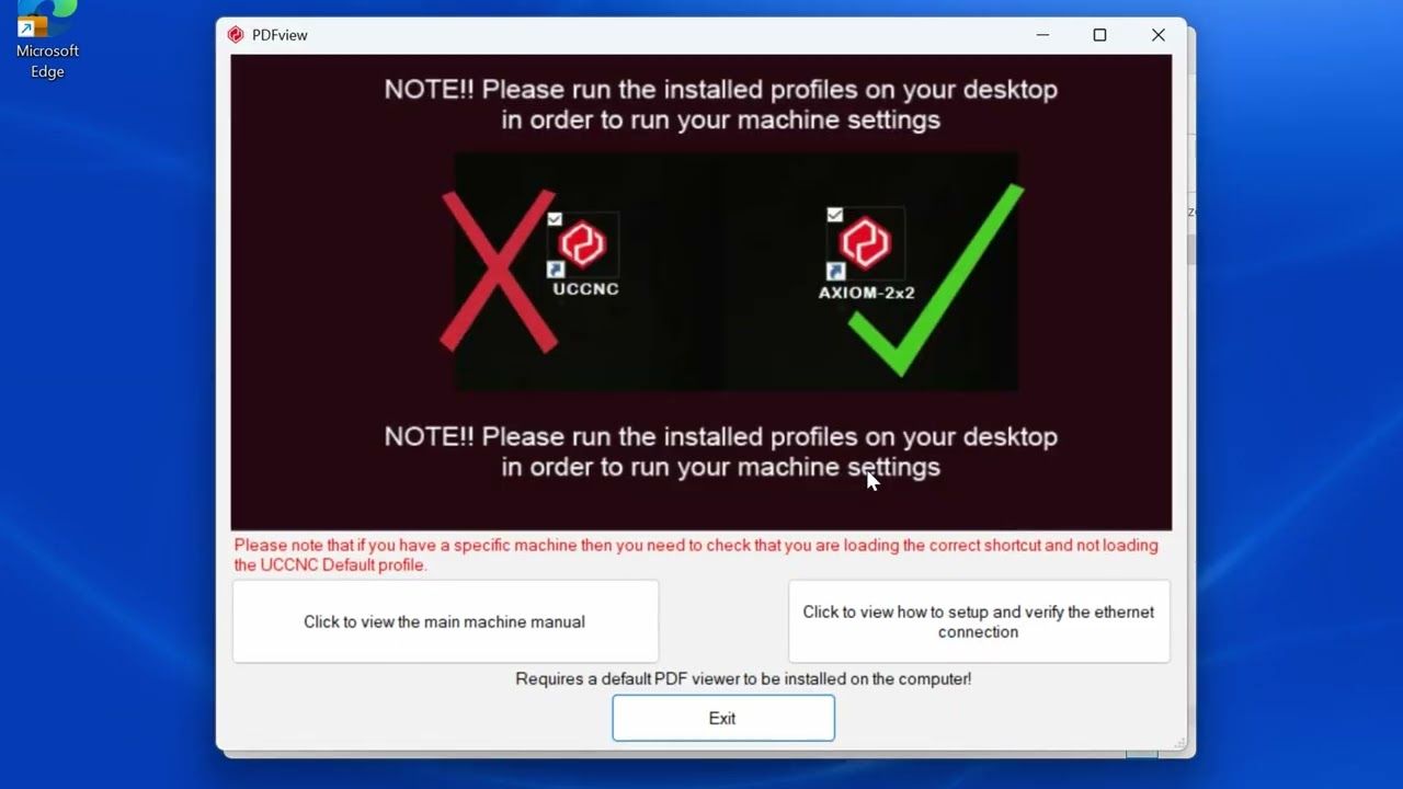 How to Install UCCNC controller for the Axiom 2x2 machine AX1-101AX1 101 Software Install