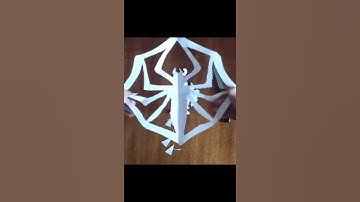How to make spider man logo on paper cut