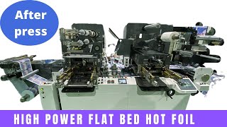 New HVSD330 -high power flat bed hot foil and die cut machine-