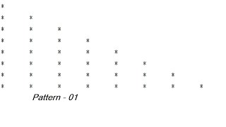Pattern - 01 || RIGHT TRIANGLE STAR PATTERN PROGRAMS IN JAVA || JAVA Question ||